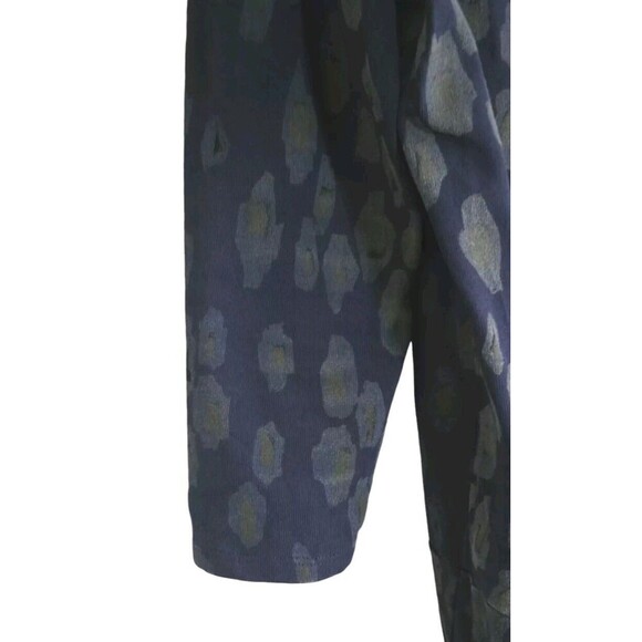 Gap Dress Womens Large Blue Leopard Print Gold Zip Hem Knee Length Cotton - Picture 5 of 7